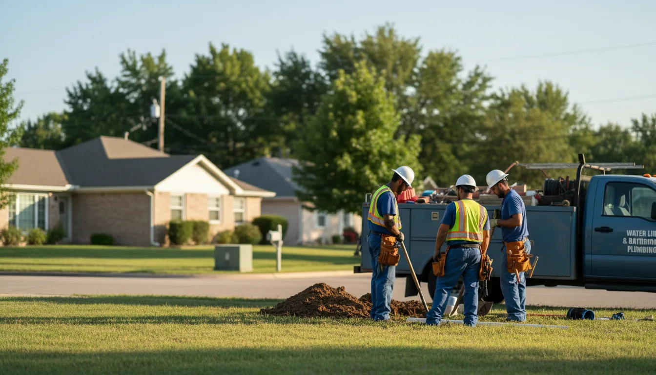 Residential water line and bathroom plumbing service in Salamonia, IN